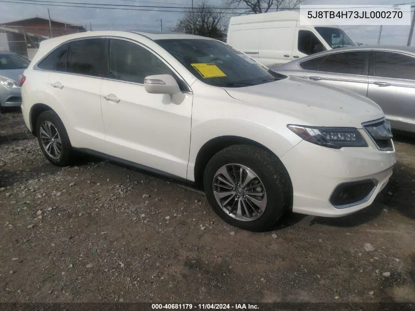 5J8TB4H73JL000270 2018 Acura Rdx Advance