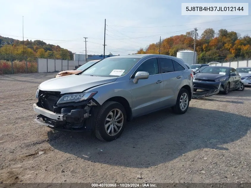 2018 Acura Rdx Acurawatch Plus Package VIN: 5J8TB4H37JL012144 Lot: 40703965