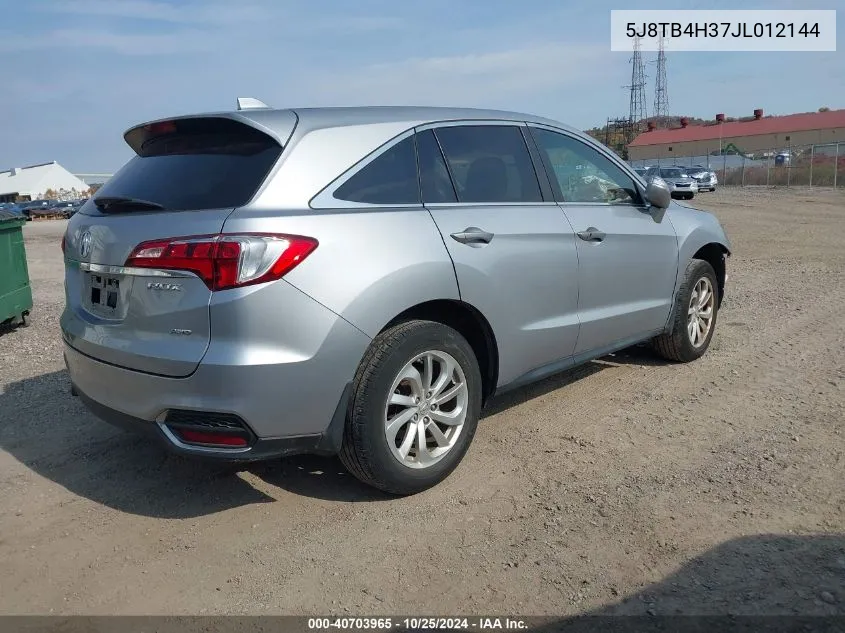 2018 Acura Rdx Acurawatch Plus Package VIN: 5J8TB4H37JL012144 Lot: 40703965