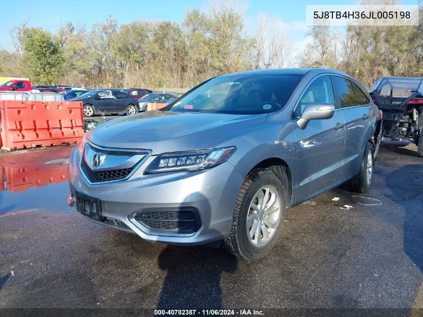 2018 Acura Rdx Acurawatch Plus Package VIN: 5J8TB4H36JL005198 Lot: 40782387