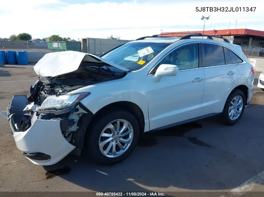 2018 Acura Rdx Acurawatch Plus Package VIN: 5J8TB3H32JL011347 Lot: 40785422