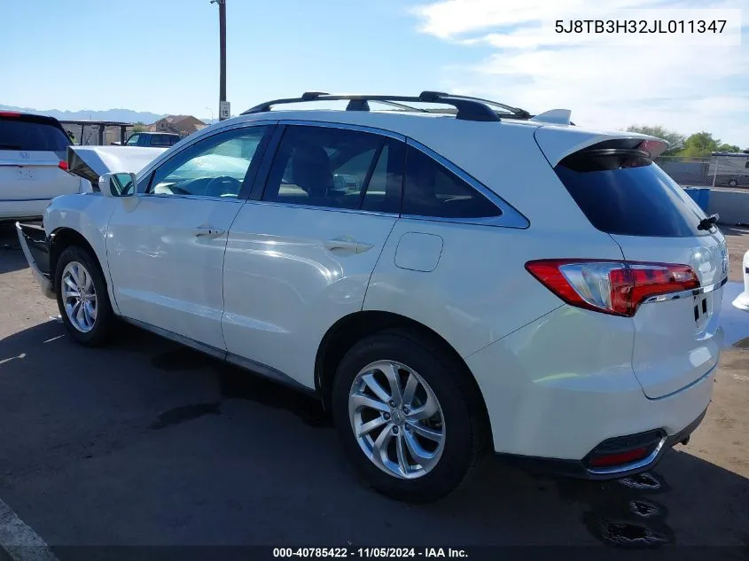 2018 Acura Rdx Acurawatch Plus Package VIN: 5J8TB3H32JL011347 Lot: 40785422