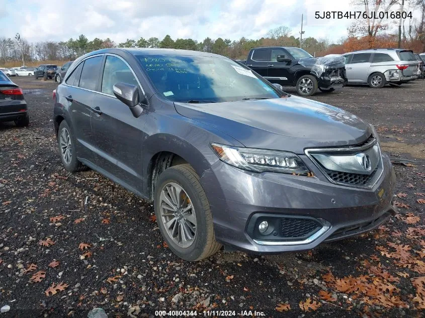 2018 Acura Rdx Advance Package VIN: 5J8TB4H76JL016804 Lot: 40804344