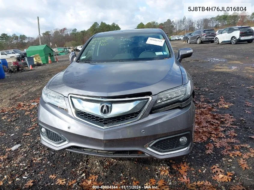 2018 Acura Rdx Advance Package VIN: 5J8TB4H76JL016804 Lot: 40804344