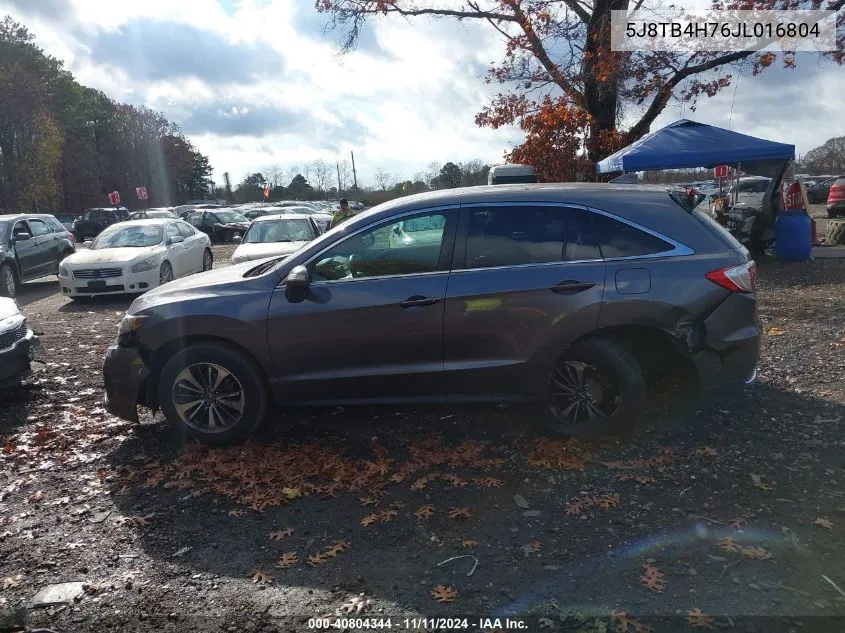 2018 Acura Rdx Advance Package VIN: 5J8TB4H76JL016804 Lot: 40804344