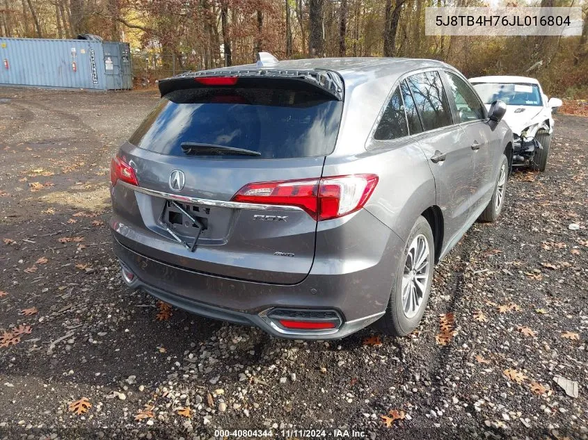 2018 Acura Rdx Advance Package VIN: 5J8TB4H76JL016804 Lot: 40804344