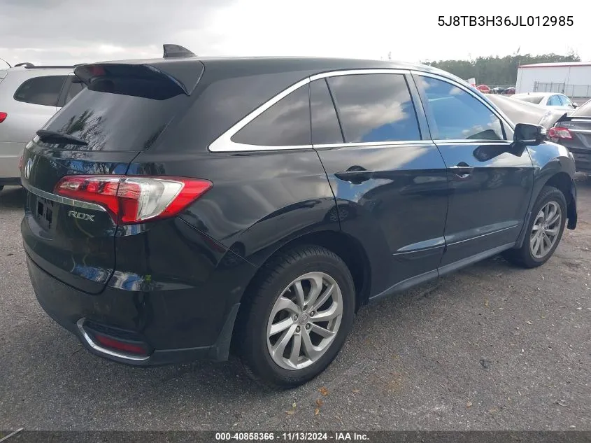 2018 Acura Rdx Acurawatch Plus Package VIN: 5J8TB3H36JL012985 Lot: 40858366