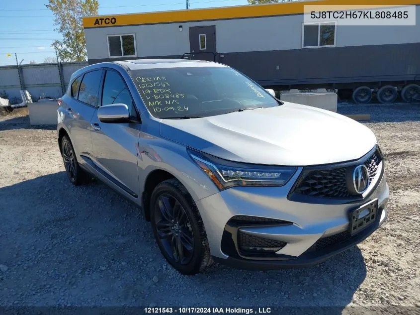 2019 Acura Rdx A-Spec VIN: 5J8TC2H67KL808485 Lot: 12121543