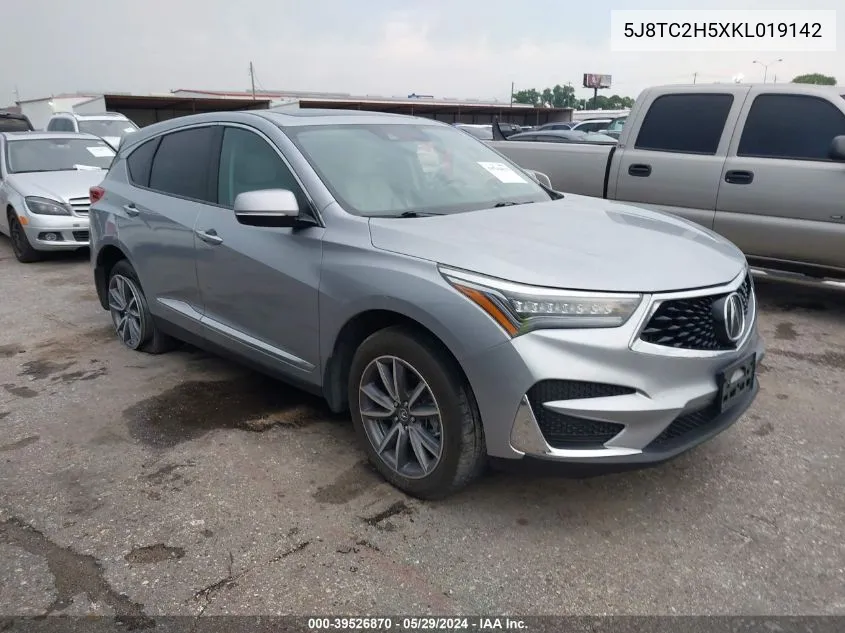 2019 Acura Rdx Technology Package VIN: 5J8TC2H5XKL019142 Lot: 39526870