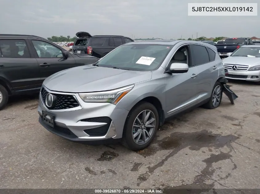 2019 Acura Rdx Technology Package VIN: 5J8TC2H5XKL019142 Lot: 39526870