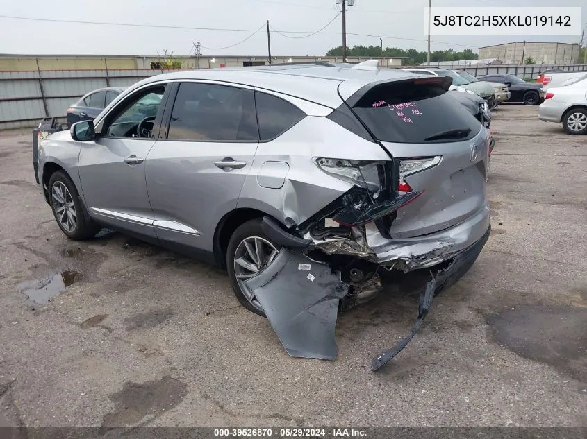 2019 Acura Rdx Technology Package VIN: 5J8TC2H5XKL019142 Lot: 39526870