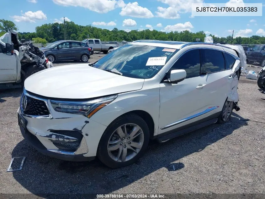 2019 Acura Rdx Advance Package VIN: 5J8TC2H70KL035383 Lot: 39788184