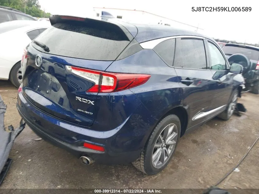 5J8TC2H59KL006589 2019 Acura Rdx Technology Package