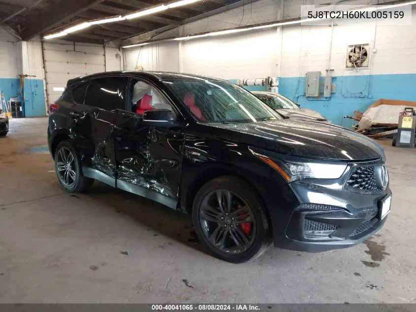 2019 Acura Rdx A-Spec Package VIN: 5J8TC2H60KL005159 Lot: 40041065