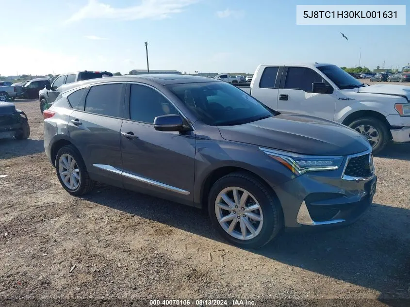 2019 Acura Rdx Standard VIN: 5J8TC1H30KL001631 Lot: 40070106