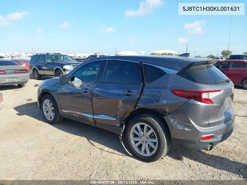 2019 Acura Rdx Standard VIN: 5J8TC1H30KL001631 Lot: 40070106