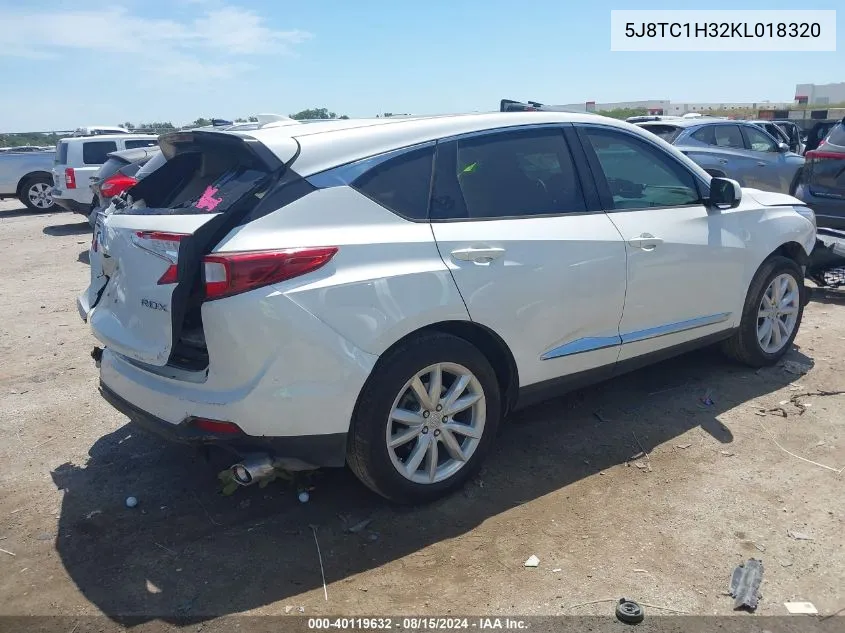 2019 Acura Rdx Standard VIN: 5J8TC1H32KL018320 Lot: 40119632