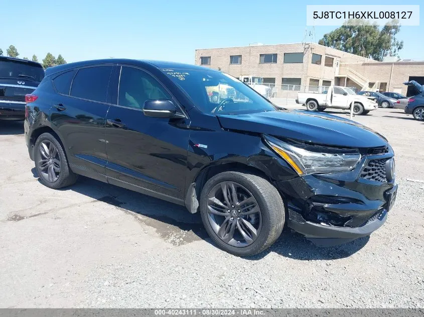 2019 Acura Rdx A-Spec Package VIN: 5J8TC1H6XKL008127 Lot: 40243111