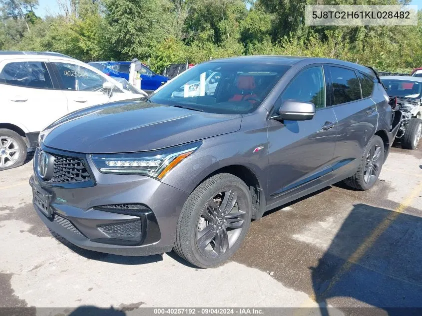 2019 Acura Rdx A-Spec Package VIN: 5J8TC2H61KL028482 Lot: 40257192