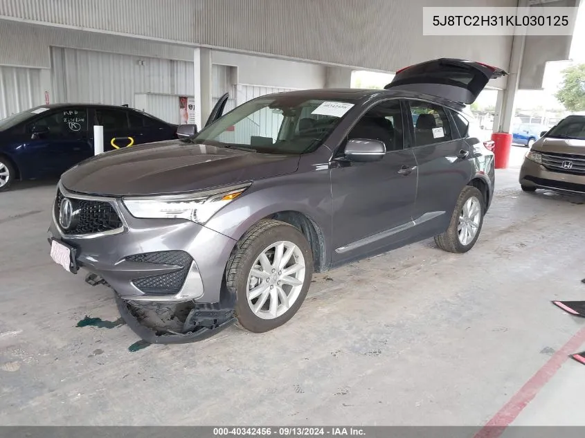 2019 Acura Rdx VIN: 5J8TC2H31KL030125 Lot: 40342456