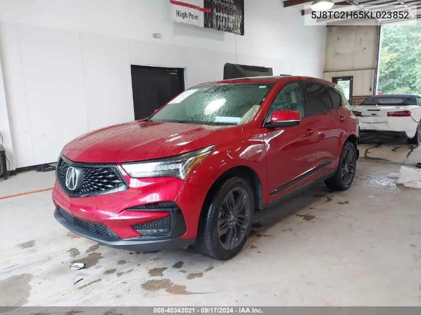 2019 Acura Rdx A-Spec Package VIN: 5J8TC2H65KL023852 Lot: 40343021