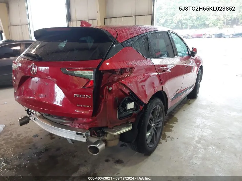 2019 Acura Rdx A-Spec Package VIN: 5J8TC2H65KL023852 Lot: 40343021