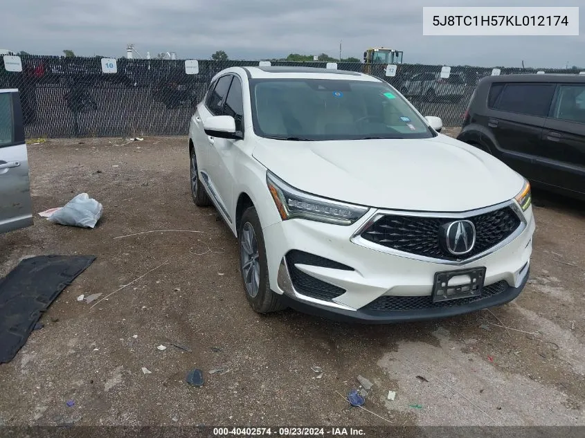 2019 Acura Rdx Technology Package VIN: 5J8TC1H57KL012174 Lot: 40402574