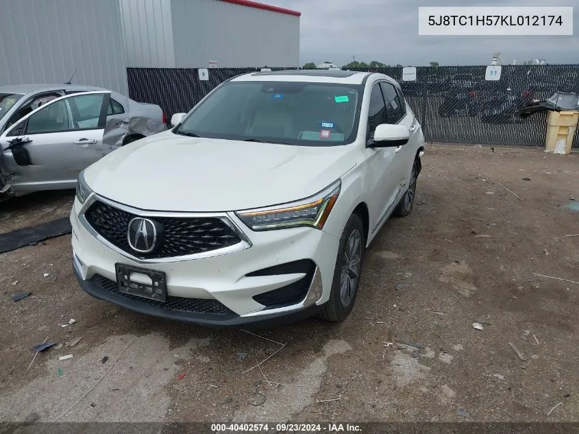 2019 Acura Rdx Technology Package VIN: 5J8TC1H57KL012174 Lot: 40402574