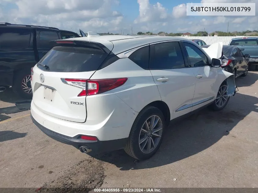 2019 Acura Rdx Technology VIN: 5J8TC1H50KL018799 Lot: 40405955