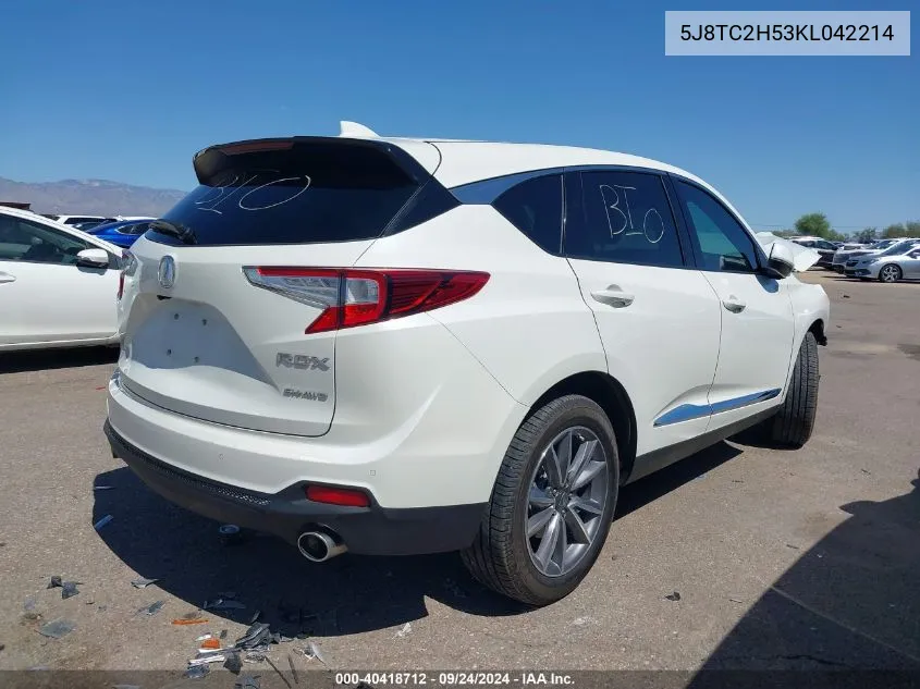 2019 Acura Rdx Technology Package VIN: 5J8TC2H53KL042214 Lot: 40418712