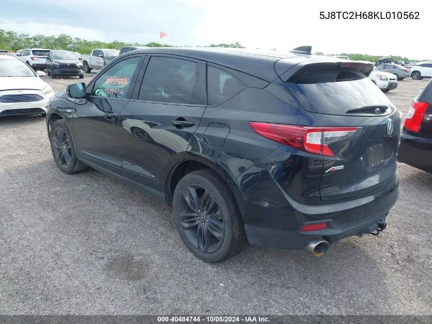 2019 Acura Rdx A-Spec Package VIN: 5J8TC2H68KL010562 Lot: 40484744