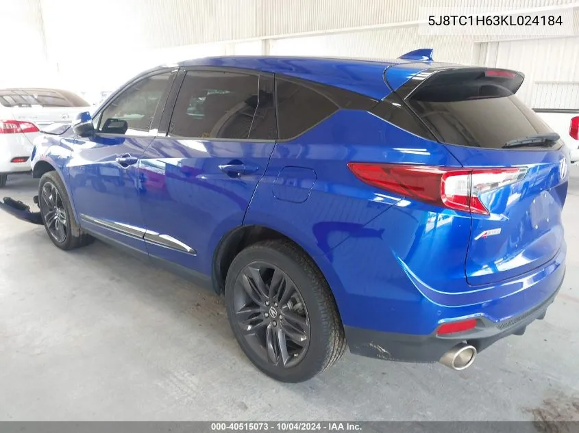 2019 Acura Rdx A-Spec Package VIN: 5J8TC1H63KL024184 Lot: 40515073