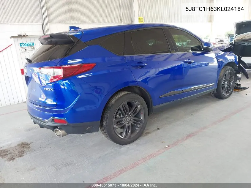 2019 Acura Rdx A-Spec Package VIN: 5J8TC1H63KL024184 Lot: 40515073