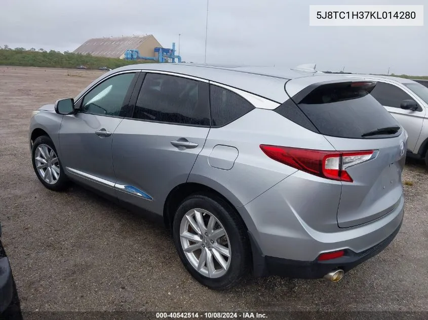 2019 Acura Rdx Standard VIN: 5J8TC1H37KL014280 Lot: 40542514