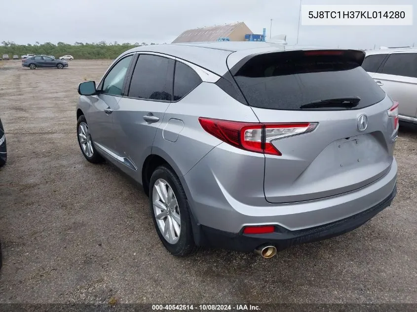 2019 Acura Rdx Standard VIN: 5J8TC1H37KL014280 Lot: 40542514