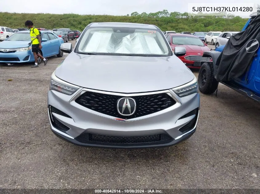 2019 Acura Rdx Standard VIN: 5J8TC1H37KL014280 Lot: 40542514