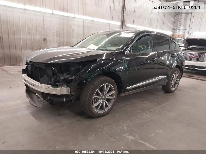 2019 Acura Rdx Technology Package VIN: 5J8TC2H51KL010264 Lot: 40592301