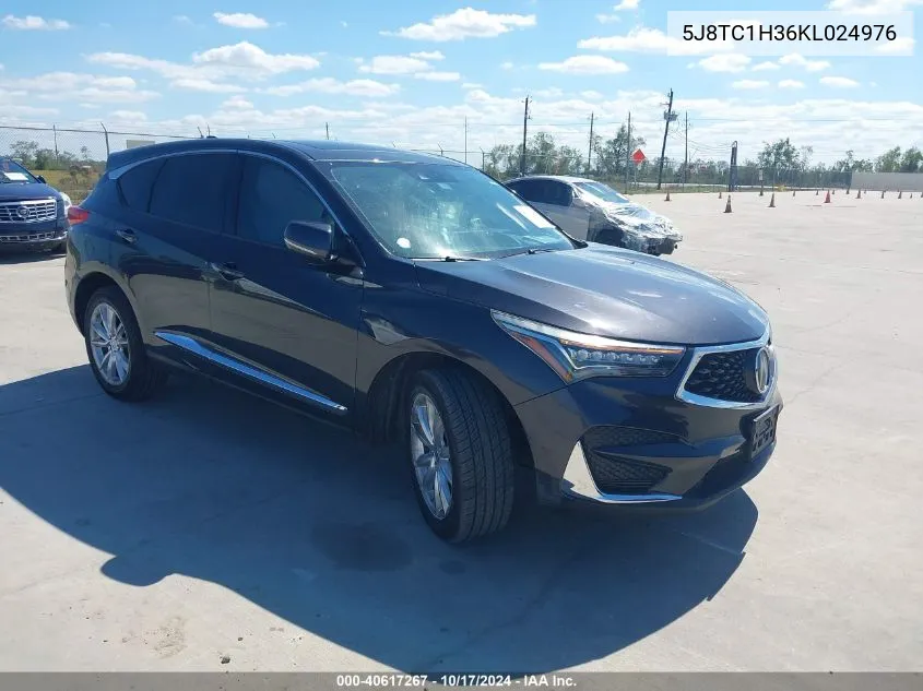 2019 Acura Rdx Standard VIN: 5J8TC1H36KL024976 Lot: 40617267