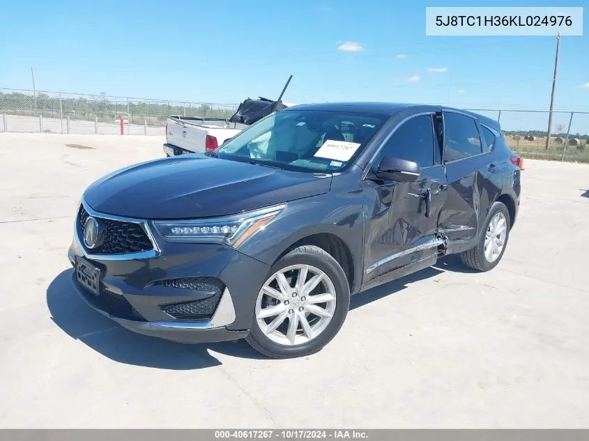 2019 Acura Rdx Standard VIN: 5J8TC1H36KL024976 Lot: 40617267