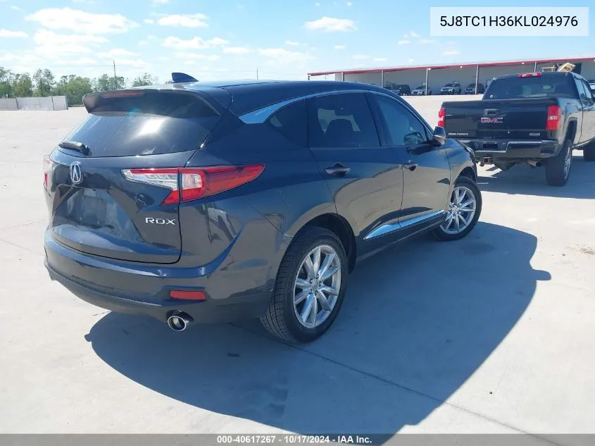 2019 Acura Rdx Standard VIN: 5J8TC1H36KL024976 Lot: 40617267