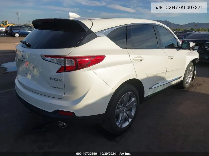 5J8TC2H77KL007371 2019 Acura Rdx Advance Package