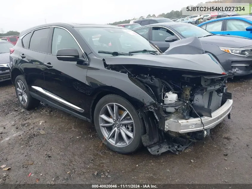 5J8TC2H54KL027334 2019 Acura Rdx Technology