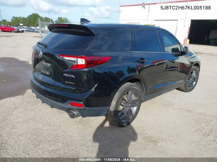 2019 Acura Rdx A-Spec Package VIN: 5J8TC2H67KL005188 Lot: 40823400