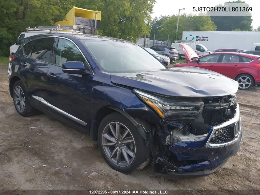 2020 Acura Rdx VIN: 5J8TC2H70LL801369 Lot: 12072295