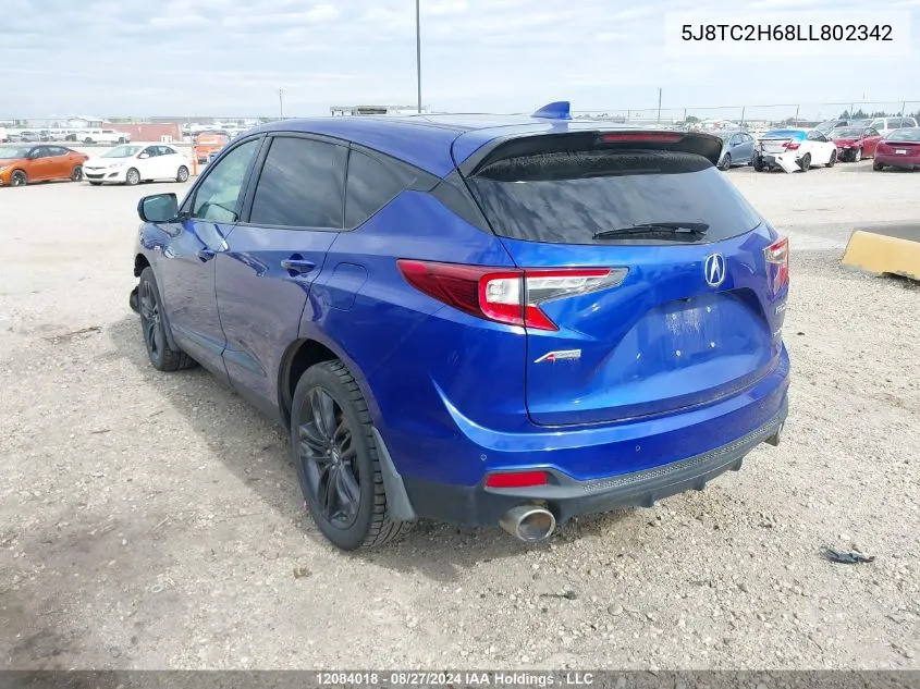 2020 Acura Rdx A-Spec VIN: 5J8TC2H68LL802342 Lot: 12084018