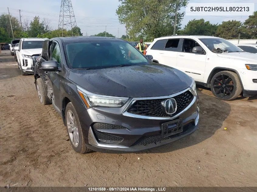 2020 Acura Rdx VIN: 5J8TC2H95LL802213 Lot: 12101559