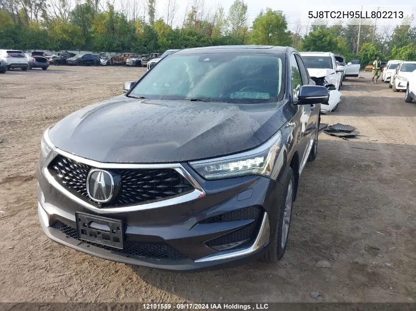 2020 Acura Rdx VIN: 5J8TC2H95LL802213 Lot: 12101559