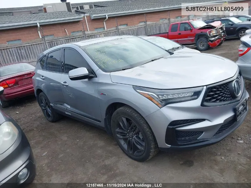 2020 Acura Rdx A-Spec VIN: 5J8TC2H61LL805499 Lot: 12157465