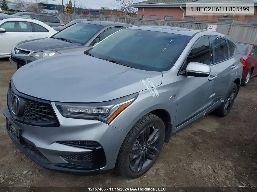 2020 Acura Rdx A-Spec VIN: 5J8TC2H61LL805499 Lot: 12157465