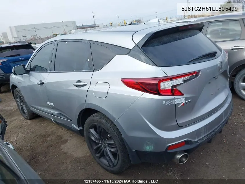 2020 Acura Rdx A-Spec VIN: 5J8TC2H61LL805499 Lot: 12157465